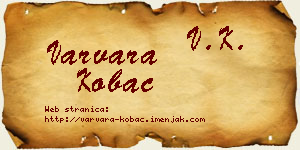 Varvara Kobac vizit kartica